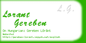 lorant gereben business card