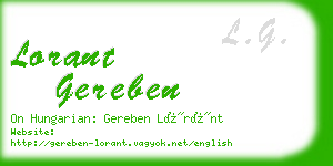 lorant gereben business card